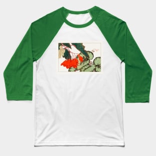 Vintage Japanese Begonia Flower Art Baseball T-Shirt